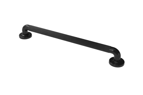 Click Here To Enlarge This Photo Of PFGB-24/BL Fitzroy of London 600mm x 36mm (dia) Plastic Fluted Grab Rail with Concealed Fixings - Black (RAL 9011)