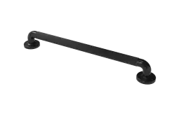 PFGB-24/BL Fitzroy of London 600mm x 36mm (dia) Plastic Fluted Grab Rail with Concealed Fixings - Black (RAL 9011)