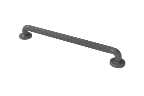 Click Here To Enlarge This Photo Of PFGB-24/GY Fitzroy of London 600mm x 36mm (dia) Plastic Fluted Grab Rail with Concealed Fixings - Grey (RAL 7005)
