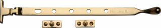 V992 12-PB Heritage Brass Casement Window Stay Ball Design 12" Polished Brass Finish