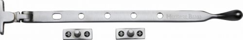 Click Here To Enlarge This Photo Of V992 12-SC Heritage Brass Casement Window Stay Ball Design 12" Satin Chrome Finish