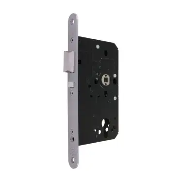 Click Here To Enlarge This Photo Of AR914-R-60-SSS Hoppe Arrone DIN Mortice Nightlatch Case Radius Forend (60mm Backset) - Satin Stainless Steel (87107880)