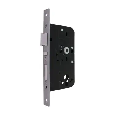 Click Here To Enlarge This Photo Of AR915-S-60-SSS Hoppe Arrone DIN Mortice Apartment Lock Square Forend (60mm Backset) - Satin Stainless Steel (87107883)