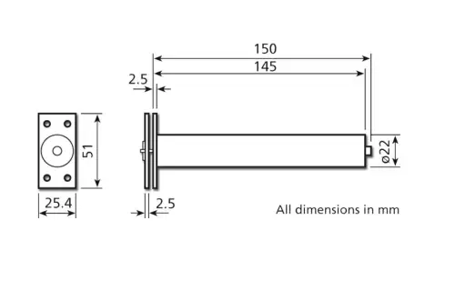 Click Here To Enlarge This Photo Of R2-SCP PERKO Satin Chrome Concealed Chain Door Closer (50kg)