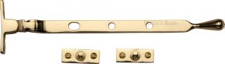 V992 8-PB Heritage Brass Casement Window Stay Ball Design 8" Polished Brass Finish