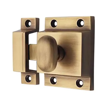 Click Here To Enlarge This Photo Of SB2334ANT - Spira Brass Cupboard Catch - Antique Brass