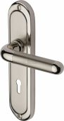 VIE3300-MC Heritage Brass Door Handle Lever Lock Vienna Design Mercury Finish
