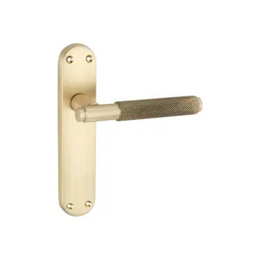 Click Here To Enlarge This Photo Of SB1404SB - Spira Brass Connaught Knurled Lever on Latch Backplate - Satin Brass