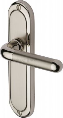 Click Here To Enlarge This Photo Of VIE3310-MC Heritage Brass Door Handle Lever Latch Vienna Design Mercury Finish