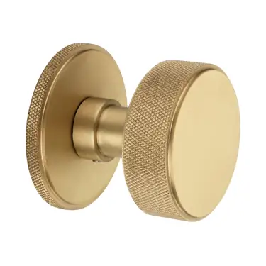 Click Here To Enlarge This Photo Of SB2123SB - Spira Brass Connaught Knurled Mortice Door Knobs - Satin Brass