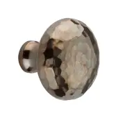 SB2337AT - Spira Brass Hammered Mushroom 32mm Cupboard Knob - Antique Brass