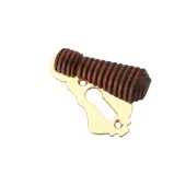 SB3112PBUL - Spira Brass Rosewood Beehive Standard Key Escutcheon - Polished Brass