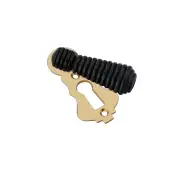 SB3113AB - Spira Brass Ebonised Beehive Standard Key Escutcheon - Aged Brass