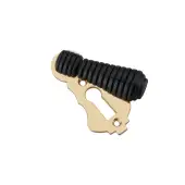 SB3113PBUL - Spira Brass Ebonised Beehive Standard Key Escutcheon - Polished Brass