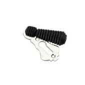 SB3113PN - Spira Brass Ebonised Beehive Standard Key Escutcheon - Polished Nickel
