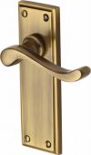 W3213-AT Heritage Brass Door Handle Lever Latch Edwardian Design Antique Brass Finish