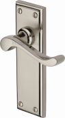 W3213-MC Heritage Brass Door Handle Lever Latch Edwardian Design Mercury Finish