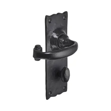 Click Here To Enlarge This Photo Of BR4003 - Spira Brass Burford Bathroom Lever Handles on Backplate - Black Antique
