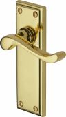 W3213-PB Heritage Brass Door Handle Lever Latch Edwardian Design Polished Brass Finish