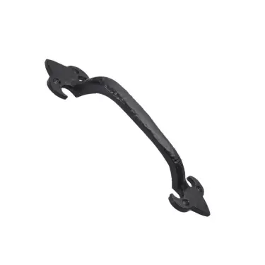 Click Here To Enlarge This Photo Of BR4251S - Spira Brass Fleur de Lys Pull Handle 130mm - Black Antique
