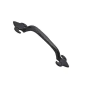 BR4251L - Spira Brass Fleur de Lys Pull Handle 175mm - Black Antique