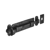 BR4374L - Spira Brass 8" Straight Surface Bolt - Black Antique