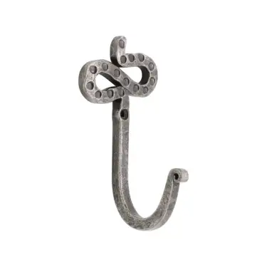 Click Here To Enlarge This Photo Of BR601 - Spira Brass Iron Hook - Pewter