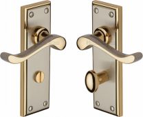 W3220-JP Heritage Brass Door Handle For Bathroom Edwardian Design Jupiter Finish