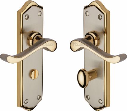 Click Here To Enlarge This Photo Of W4220-JP Heritage Brass Door Handle For Bathroom Buckingham Design Jupiter Finish