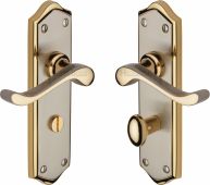 W4220-JP Heritage Brass Door Handle For Bathroom Buckingham Design Jupiter Finish