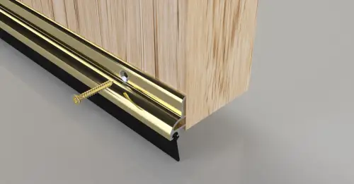 Click Here To Enlarge This Photo Of Stormguard Heavy Duty Rubber Bottom Door Seal (BDS) 914mm Gold (03SR0210914G)