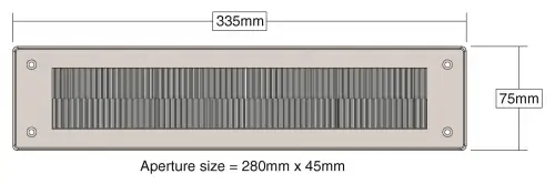Click Here To Enlarge This Photo Of Stormguard Brush Letterplate (No Flap) White (06SR0150000W)