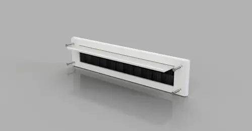 Click Here To Enlarge This Photo Of Stormguard Brush Letterplate (With Flap) White (06SR0160000W)