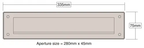 Click Here To Enlarge This Photo Of Stormguard Brush Letterplate (With Flap) White (06SR0160000W)