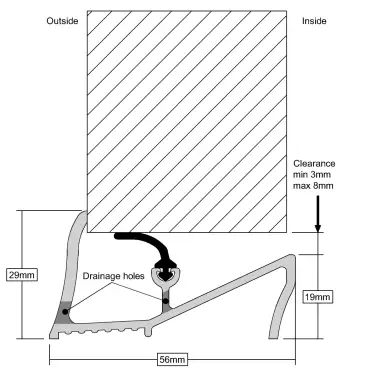 Click Here To Enlarge This Photo Of Stormguard Lowline Rubber Threshold Sill 1219mm Gold &lpar;04SR0011219G&rpar;