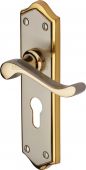 W4248-JP Heritage Brass Door Handle For Euro Profile Plate Buckingham Design Jupiter Finish