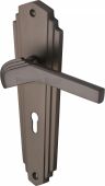 WAL6500-MB Heritage Brass Door Handle Lever Lock Waldorf Design Matt Bronze Finish