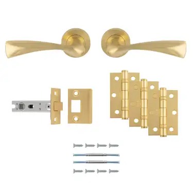 Click Here To Enlarge This Photo Of UDP007SB/INTB - Carlisle Brass 'Sintra' Ultimate Door Pack - Satin Brass