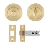 UDP/BATH30/SB Carlisle Brass Satin Brass Bathroom  Pack with Matching Turn & Release and 76mm Tubular Deadbolt