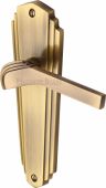 WAL6510-AT Heritage Brass Door Handle Lever Latch Waldorf Design Antique Brass Finish