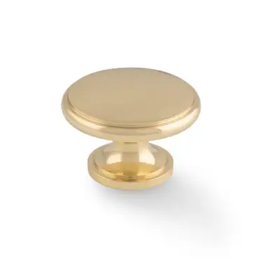 Click Here To Enlarge This Photo Of AW849-38-PB - Alexander & Wilks 38mm Cambridge Round Cupboard Knob - Polished Brass