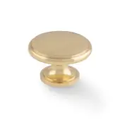 AW849-38-PB - Alexander & Wilks 38mm Cambridge Round Cupboard Knob - Polished Brass