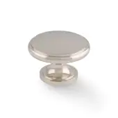AW849-38-PN - Alexander & Wilks 38mm Cambridge Round Cupboard Knob - Polished Nickel