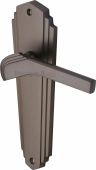 WAL6510-MB Heritage Brass Door Handle Lever Latch Waldorf Design Matt Bronze Finish