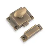 AW730AB - Alexander & Wilks Solid Brass Cupboard Latch - Antique Brass