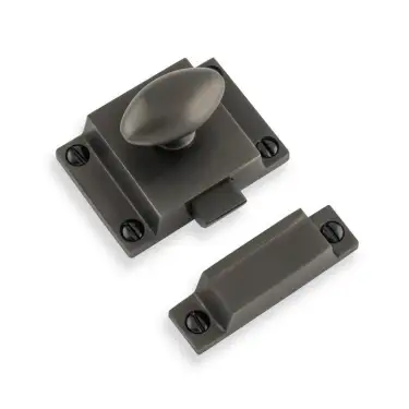 Click Here To Enlarge This Photo Of AW730DBZPVD - Alexander & Wilks Solid Brass Cupboard Latch - Dark Bronze PVD