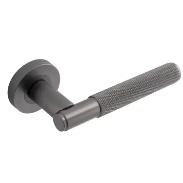 Click Here To Enlarge This Photo Of Eclipse 63236 Dark Bronze Knurled Lever on Round Rose Set (Insignia Range)