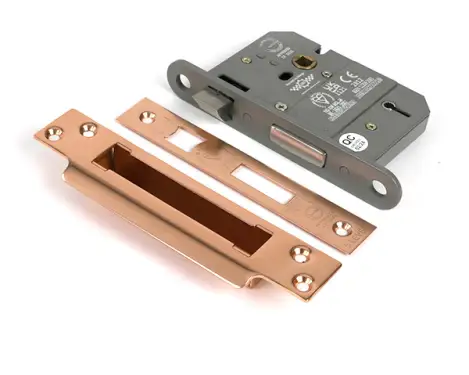 Click Here To Enlarge This Photo Of 51372 From the Anvil Polished Bronze 3" 5 Lever British Standard Sashlock (Keyed Alike)