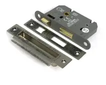 51779 From the Anvil Pewter 2.5" Heavy Duty Bathroom Mortice Lock