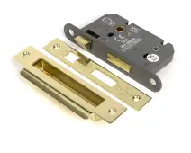 51780 From the Anvil Polished Brass 2.5" Heavy Duty Bathroom Mortice Lock